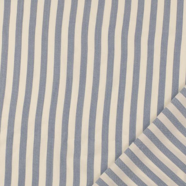 Viskose mit Streifen, jeansblau
